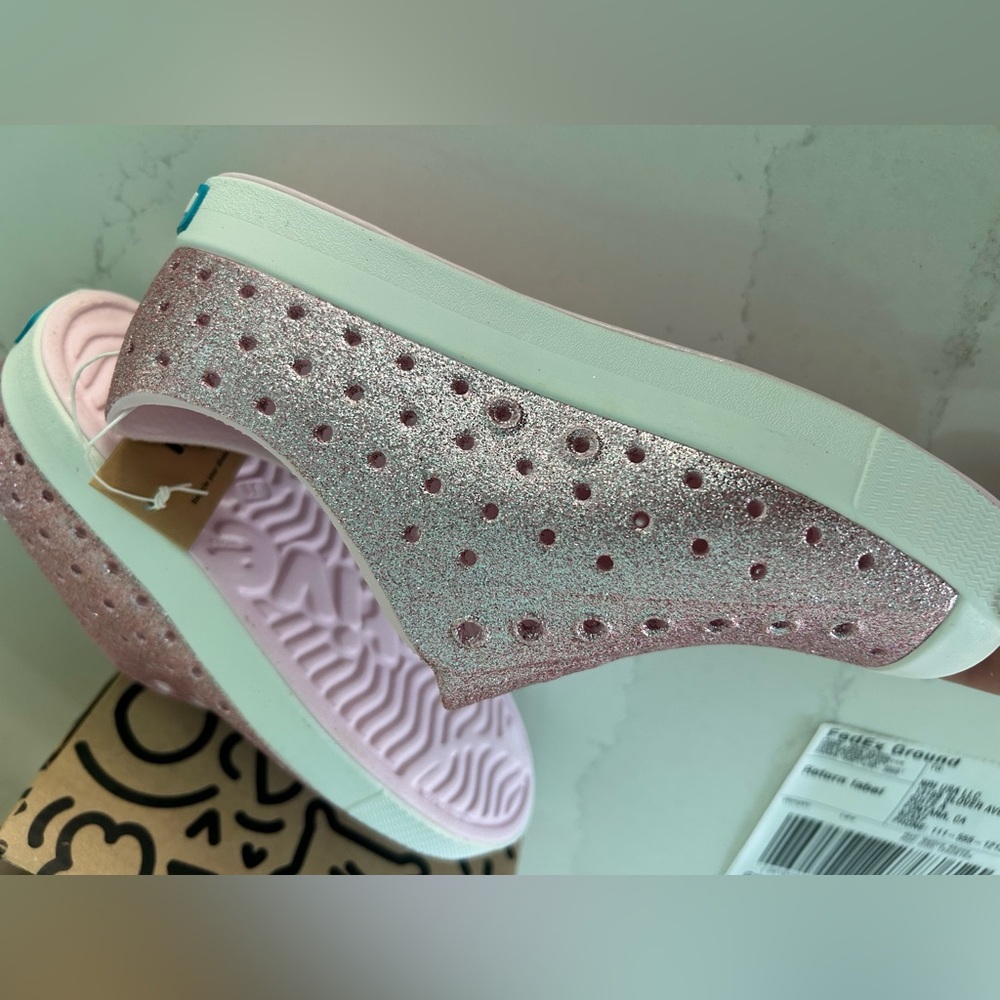 Native Sparkle Pink Kids Shoes